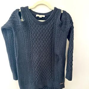 Women’s Michael Kors Open Shoulder Cable Knitted Sweater